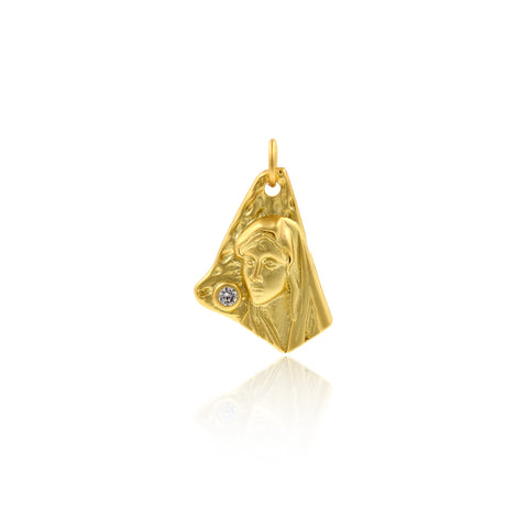 Shiny Geometric Zircon Pendant-DIY Jewelry Making Accessories   13x19mm