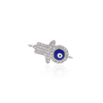 Shiny Micropavé Evil Eye Pendant-DIY Jewelry Making Accessories  22x12mm