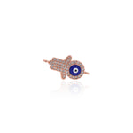 Shiny Micropavé Evil Eye Pendant-DIY Jewelry Making Accessories  22x12mm
