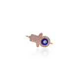 Shiny Micropavé Evil Eye Pendant-DIY Jewelry Making Accessories  22x12mm