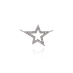 Shiny Micropavé Star Pendant-DIY Jewelry Making Accessories  23x14mm
