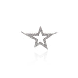 Shiny Micropavé Star Pendant-DIY Jewelry Making Accessories  23x14mm