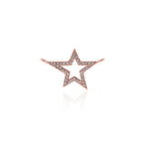 Shiny Micropavé Star Pendant-DIY Jewelry Making Accessories  23x14mm