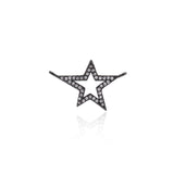 Shiny Micropavé Star Pendant-DIY Jewelry Making Accessories  23x14mm