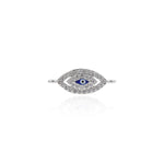 Shiny Micropavé Evil Eye Pendant-DIY Jewelry Making Accessories   18x7mm