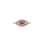 Shiny Micropavé Evil Eye Pendant-DIY Jewelry Making Accessories   18x7mm