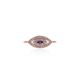 Shiny Micropavé Evil Eye Pendant-DIY Jewelry Making Accessories   18x7mm