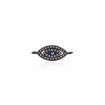 Shiny Micropavé Evil Eye Pendant-DIY Jewelry Making Accessories   18x7mm
