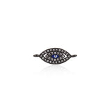 Shiny Micropavé Evil Eye Pendant-DIY Jewelry Making Accessories   18x7mm