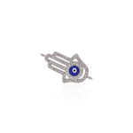 Shiny Micropave Hamsa Evil Eye Connector-DIY Jewelry Making Accessories   25x14mm