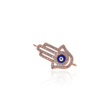 Shiny Micropave Hamsa Evil Eye Connector-DIY Jewelry Making Accessories   25x14mm
