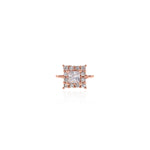Shiny Micro Pavé Square Connector-DIY Jewelry Making Accessories   10x6mm