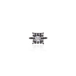 Shiny Micro Pavé Square Connector-DIY Jewelry Making Accessories   10x6mm