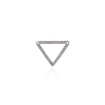 Shiny Micropave Triangle Connector-DIY Jewelry Making Accessories   16x12.5mm