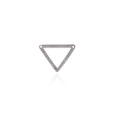 Shiny Micropave Triangle Connector-DIY Jewelry Making Accessories   16x12.5mm