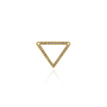 Shiny Micropave Triangle Connector-DIY Jewelry Making Accessories   16x12.5mm