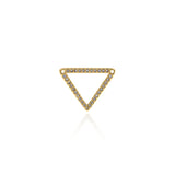 Shiny Micropave Triangle Connector-DIY Jewelry Making Accessories   16x12.5mm