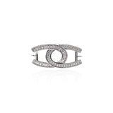 Shiny Micro Pavé Chanel Connector-DIY Jewelry Making Accessories   29x13mm
