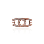 Shiny Micro Pavé Chanel Connector-DIY Jewelry Making Accessories   29x13mm