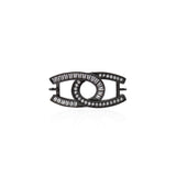 Shiny Micro Pavé Chanel Connector-DIY Jewelry Making Accessories   29x13mm
