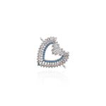 Shiny Heart Shaped Zircon Connector-DIY Jewelry Making Accessories   25x21mm