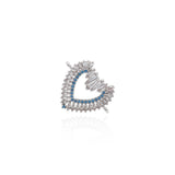 Shiny Heart Shaped Zircon Connector-DIY Jewelry Making Accessories   25x21mm