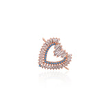 Shiny Heart Shaped Zircon Connector-DIY Jewelry Making Accessories   25x21mm