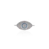 Shiny Evil Eye Zircon Connector-DIY Jewelry Making Accessories    24x11mm