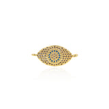 Shiny Evil Eye Zircon Connector-DIY Jewelry Making Accessories    24x11mm