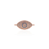 Shiny Evil Eye Zircon Connector-DIY Jewelry Making Accessories    24x11mm