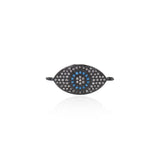 Shiny Evil Eye Zircon Connector-DIY Jewelry Making Accessories    24x11mm