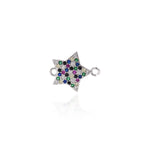 Shining Star Zircon Connector-DIY Jewelry Making Accessories   16x13mm