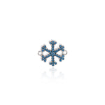 Shiny Snowflake Zircon Connector-DIY Jewelry Making Accessories   15x13x13.5mm