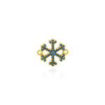 Shiny Snowflake Zircon Connector-DIY Jewelry Making Accessories   15x13x13.5mm