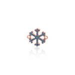 Shiny Snowflake Zircon Connector-DIY Jewelry Making Accessories   15x13x13.5mm