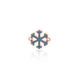 Shiny Snowflake Zircon Connector-DIY Jewelry Making Accessories   15x13x13.5mm