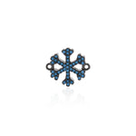 Shiny Snowflake Zircon Connector-DIY Jewelry Making Accessories   15x13x13.5mm