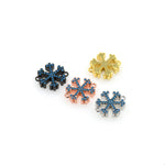 Shiny Snowflake Zircon Connector-DIY Jewelry Making Accessories   15x13x13.5mm