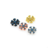 Shiny Snowflake Zircon Connector-DIY Jewelry Making Accessories   15x13x13.5mm