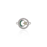 Shiny Round Hollow Star Moon Connector-DIY Jewelry Making Accessories   16x12mm