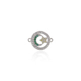 Shiny Round Hollow Star Moon Connector-DIY Jewelry Making Accessories   16x12mm