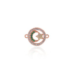 Shiny Round Hollow Star Moon Connector-DIY Jewelry Making Accessories   16x12mm