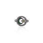 Shiny Round Hollow Star Moon Connector-DIY Jewelry Making Accessories   16x12mm
