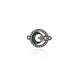 Shiny Round Hollow Star Moon Connector-DIY Jewelry Making Accessories   16x12mm