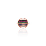 Round Zircon Connector-DIY Jewelry Making Accessories   14x11mm