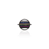 Round Zircon Connector-DIY Jewelry Making Accessories   14x11mm