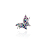 Minimalist Butterfly Zircon Connector-DIY Jewelry Making Accessories   17x12mm