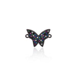 Minimalist Butterfly Zircon Connector-DIY Jewelry Making Accessories   17x12mm