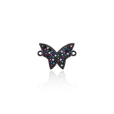 Minimalist Butterfly Zircon Connector-DIY Jewelry Making Accessories   17x12mm