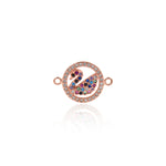 Round Duck Zircon Connector-DIY Jewelry Making Accessories  20x14mm